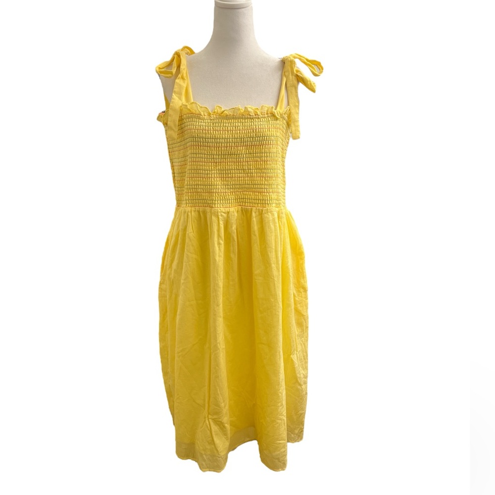 ModCloth Smocked Yellow Midi Sundress